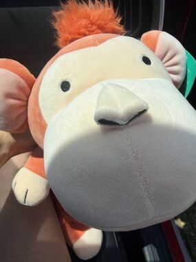 Pillowfort Orange and Cream Monkey Plush  sensory
